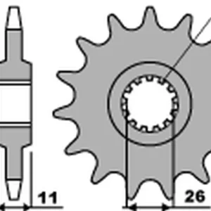 Bezpečná Platba PBR řetězové kolo přední 579 18 18NC YAMAHA FZ1 '01-'15, YZF-R1 '98-'14, XJR 1200/1300 '95-'17, FJ 1100/1200 '84-'96 (JTF579.18) (ŁAŃC. 530) (STD.+1) (MADE IN ITALY)